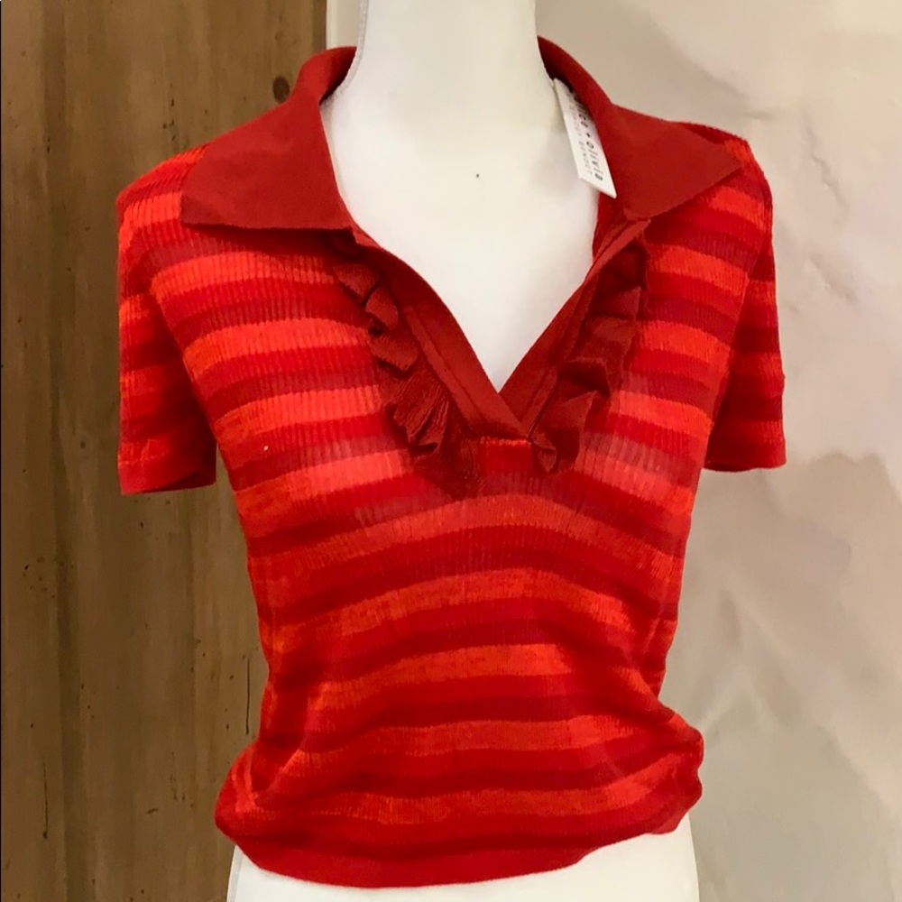 Alice and Olivia Sz M Apple color Shirt